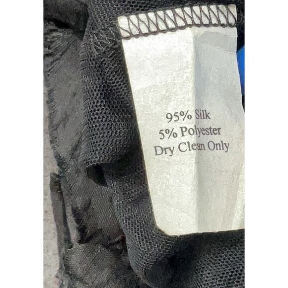 Lee Anderson Art To Wear Silk Cardigan Patchwork Embroidered Ruffled Jacket M - Picture 4 of 7